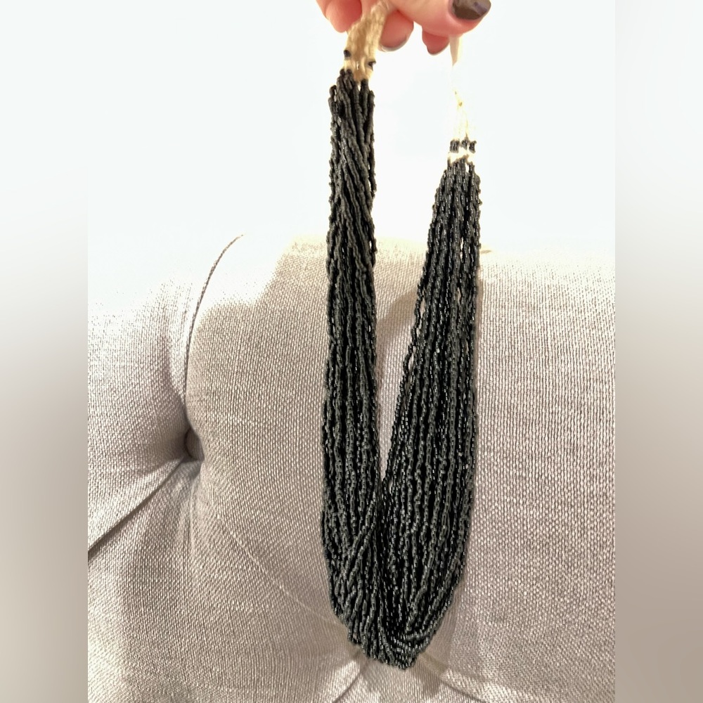 Black beaded necklace